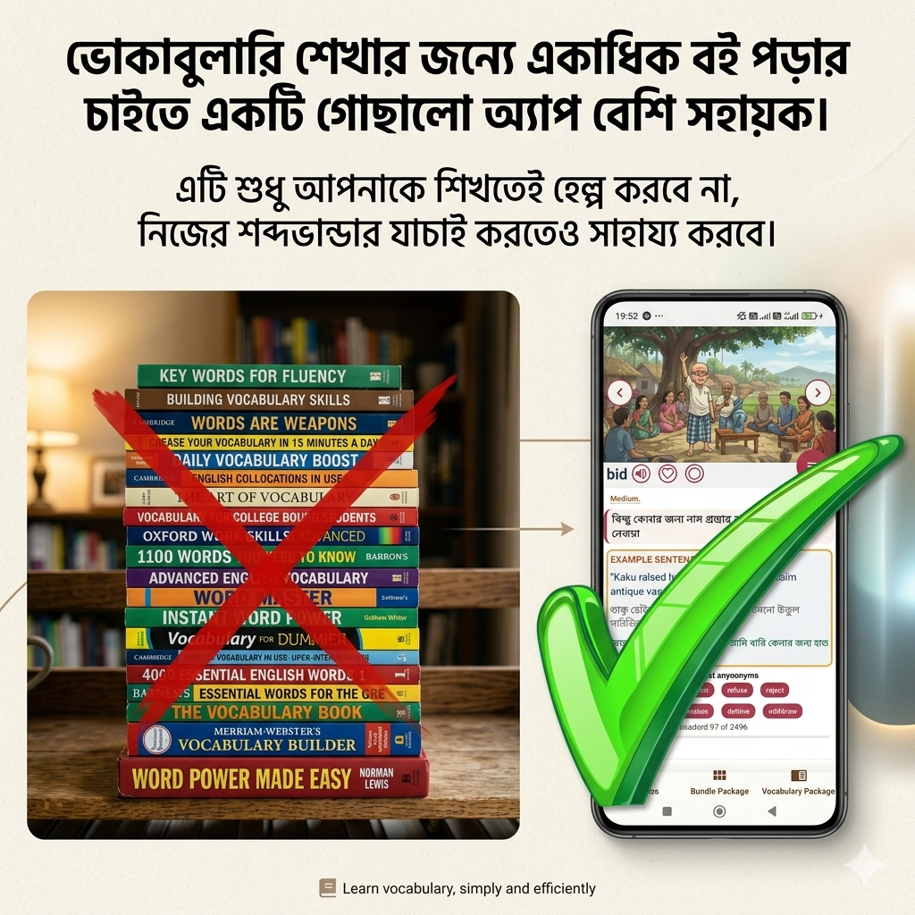 প্রিন্ট বই বনাম ইংলিশ কাকু অ্যাপ তুলনা